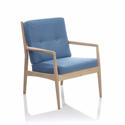 F33 Lounge stol lysblå